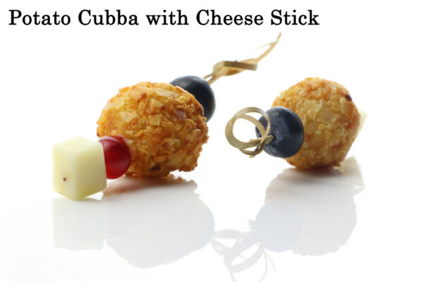 Potato Cubba with Cheese Sticks