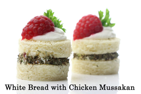 White bread with Chicken Mussakhan
