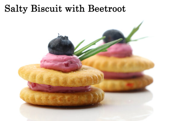 Salty Biscuit with Beetroot