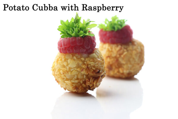 Potato Cubba with Raspberry